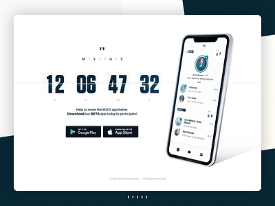 DUI — 014 (#DailyUI - Countdown Timer) app launch challenge countdown dailyui design landing page timer ui