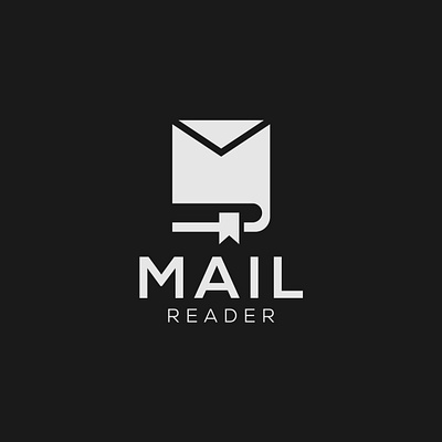 Mail Reader Logo book brand identity branding design email illustrator logo logo design logo designer mail minimalist read typography vector