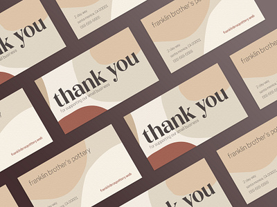 Thank You Business Card Insert business card earth tones insert organic thank you