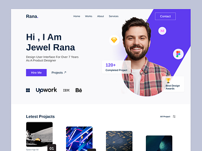 Freelancer Portfolio Website design design figma ui design freelancer portfolio hero section landing page design mobile ui modern ui design personal design personal website design protfolio design protfulio website design ui vector website sero design