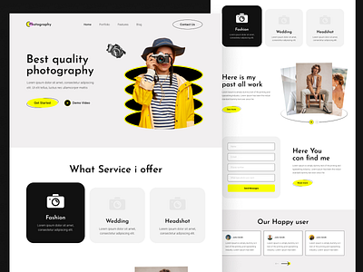 photography Website/Landing Design 2022 trend design dribble pro dribble top shot figma landing page photo photography photography website photography website design photos photoshoot photoshoot website top shot ui ux web design