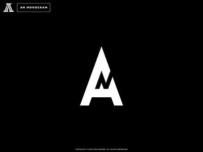 AN Monogram a branding design icon letter lettering logo logomark mark monogram n na typography