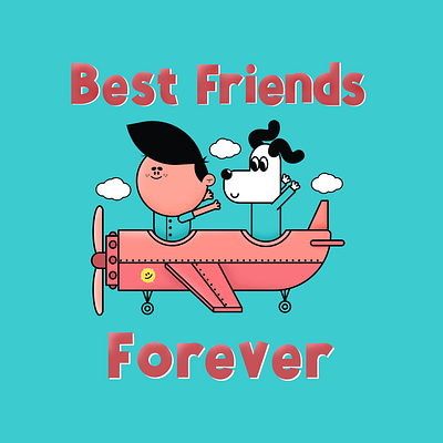 BFF 2d bff cartoon character cute design digitalart flat friends fun illustration vector