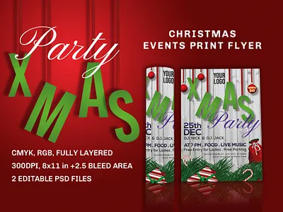 Christmas Event Flyer advert advertising branding cards christmas christmas flyers cover image design event flyers flyer flyers graphic design invitation cards invitation flyer party party flyer templates visual visual communication xmass