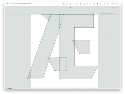 Immortal Gothic LK Sans and Serif amc custom type font glyph interview with the vampire serif type design typeface typeface design