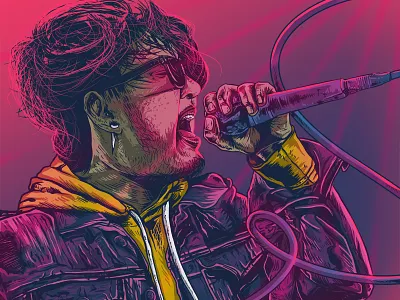 Rock music illustration 3d animation artwork artworks branding character design digital illustration drawing graphic design illustration lettering logo motion graphics sketch t shirt design typography vector