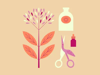 Curse curse digital illustration illustration joe pye weed stork tincture