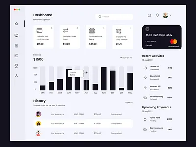 Fintech Dashboard design finance ui