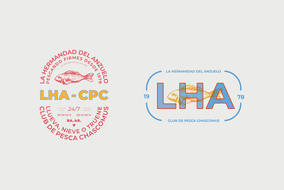 La Hermandad del Anzuelo branding design fish illustration logo