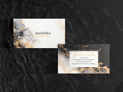 Marble & Gold Business Card / Brand Identity branding business card gold marble moody