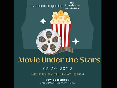 Movie Under the Stars Instagram Graphic design digital marketing flyer graphic design instagram marketing social media template