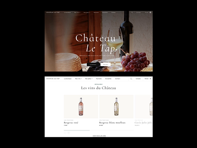 Château Le Tap - Ecommerce artistic direction drink ecommerce product page slider ui website wine