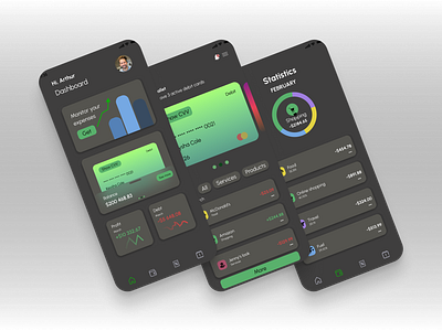 Fintech application app design graphic design ui ux