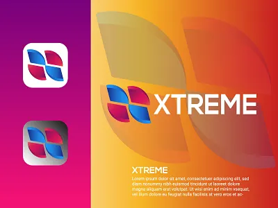 X Letter Logo app app icon brand identity branding business logo design icon illustration letter logo logo logo design logo designer logo folio logo maker logo mark logo type logos modern logo vector x letter logo