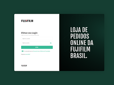 Web Login Page Fujifilm Brasil fujifilm login page ui ui design web
