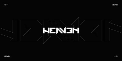 "HEAVEN" ambigram ambigram art branding design logo logotype type type design typography