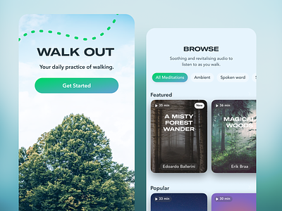 A Nature walking app 🚶‍♀️ hike ios mobile app nature step count strava walk walking walking app