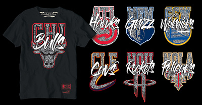 ELEPHANT STACK apparel design fashion graphic design lettering nba t shirt design typography