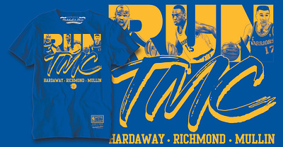 RUN TMC apparel art design graphic design lettering nba t shirt design type typography