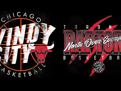 NBA TEAM SLOGANS - BULLS/RAPTORS apparel art design fashion graphic design lettering nba t shirt designs typography