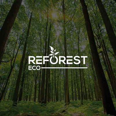 Reforest logo branding design flat icon illustration logo typography ui vector