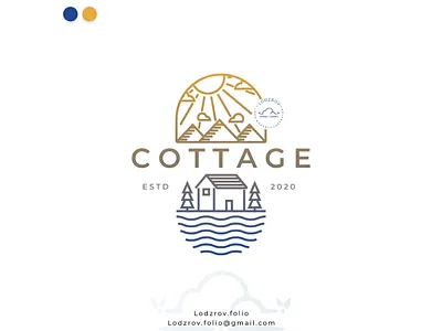 cottage cabin line art logo vector brand identity branding cabin cottage design graphic design holiday homestead icon illustration line art logo logo logo design logos minimalist modern logo monoline logo outtline logo vector villa
