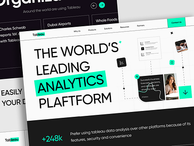 Tableau - Analytics Website Redesign analytics big text graphic design minimalist typography ui urban website