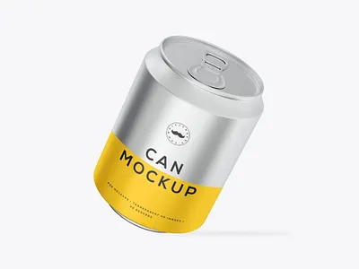 Free Can Mockup can 3d model can 3d render can hd images can isolated template can model can photoshop can psd free can template