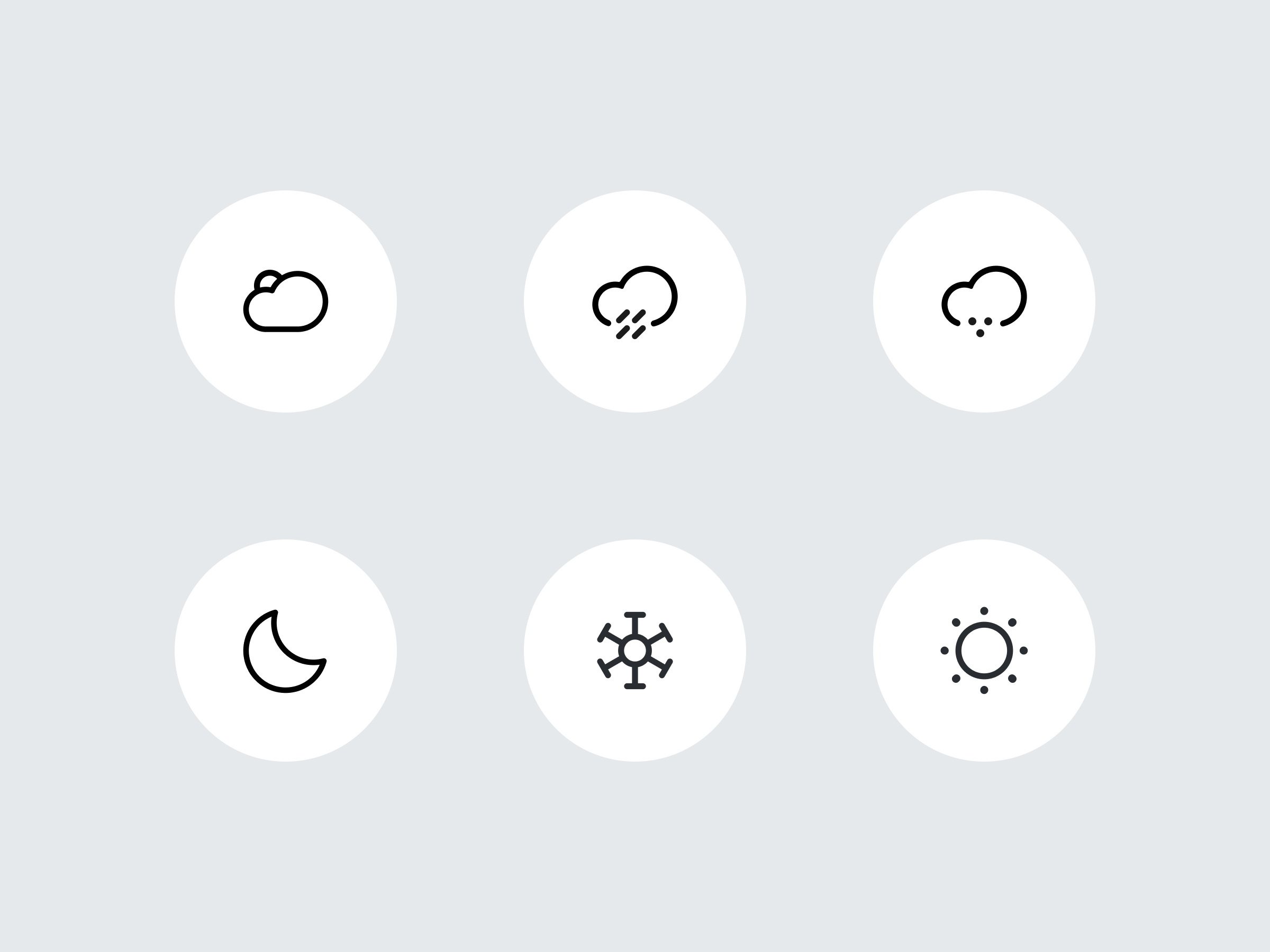Iconix: Weather Icon Set 🌤️ icon iconagraphy icons illustration moon rain set sun vector weather winter