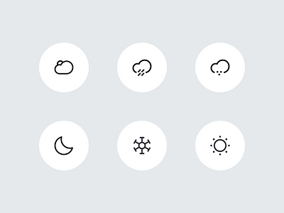 Iconix: Weather Icon Set 🌤️ icon iconagraphy icons illustration moon rain set sun vector weather winter