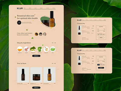 Klur Beauty beauty product cosmetics e commerce ecommerce green health internet store natural online shopping online store organic sephora skin care skincare ui ui design web design website
