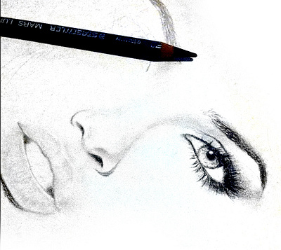 Sketch of Adriana Lima drawing eye drawing eye illustration illustration portrait drawing realistic drawing