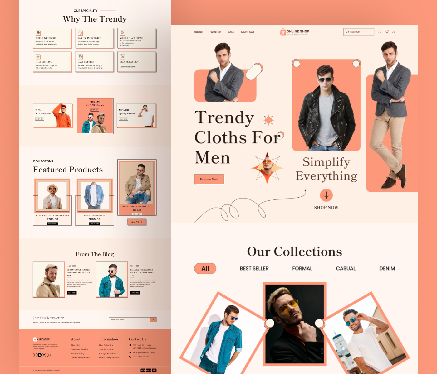 Fashion Shop Landing Website black firday clothing e commerce fashion fashion store homepage landing page man fashion marketplace online shop product shopping store style uidesign uiux web design website witner women fashion
