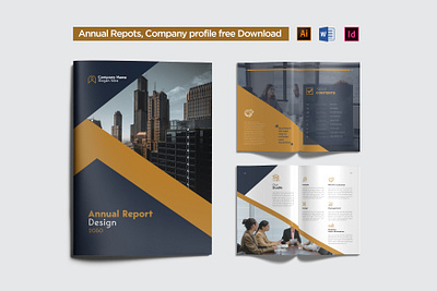 Annual Report, company profile free download advert advertisement annual report banner design branding brochure brochure design bundle template business conference company profile conference print template bundle design illustration logo
