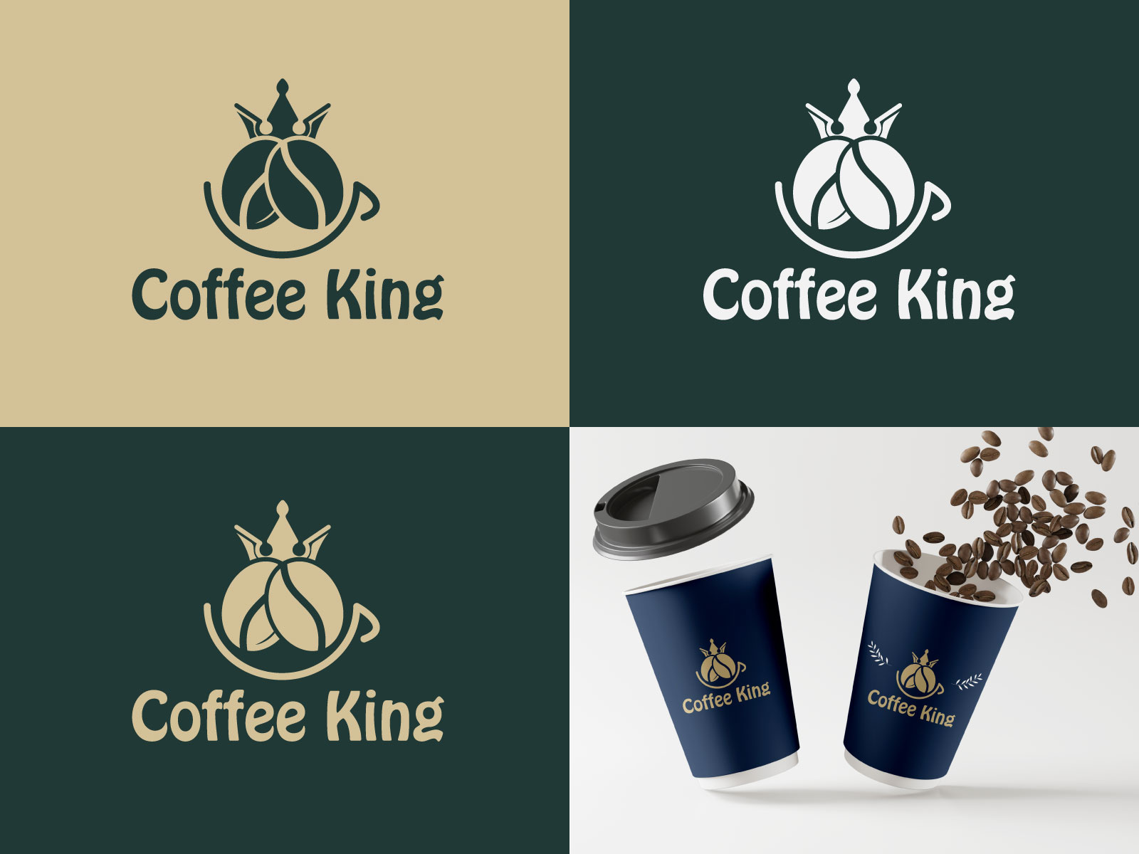 Coffee King Logo Design (Unused Concept) by Md. Ashraful Islam on Dribbble
