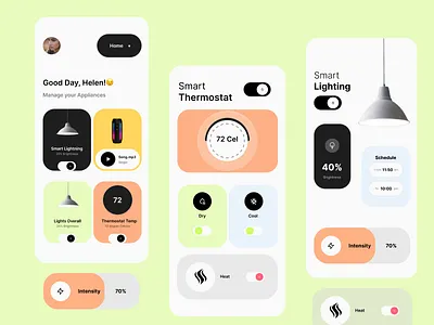 Automatic House Appliance Control design minimal ui ux