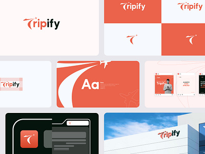 Tripify Branding Design brandbook branding case study clean design graphic design illustration logo logomark ui unbend ux vector