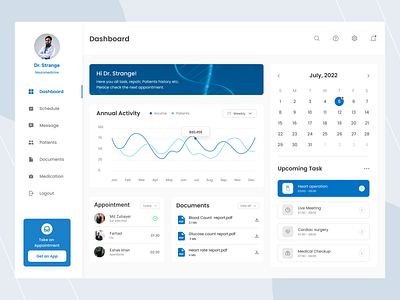 Dr. Dashboard connection dashboard design doctor medical ui