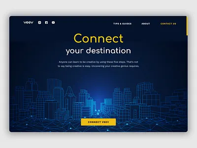 Connect your destination. Hero section v2. app branding button cta design illustration logo minimal tabbar ui
