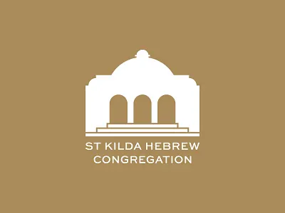 St Kilda Hebrew Congregation Logo - Gold brand branding design graphic design illustration logo type typography