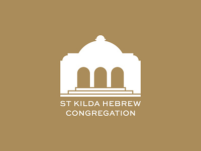 St Kilda Hebrew Congregation Logo - Gold brand branding design graphic design illustration logo type typography