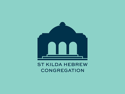 St Kilda Hebrew Congregation Logo - Mint and Navy brand branding design graphic design illustration logo type typography