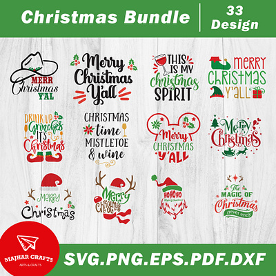 Christmas Bundle SVG Design branding christmas design design graphic design illustration illustrator logo svg