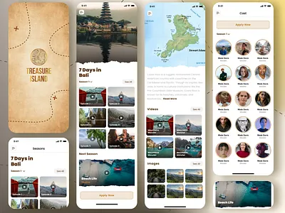 Treasure Island - Mobile Application Design app app design branding business design events graphic design ideas illustration mobile mobile app mobile app design mobile ui portfolio technology treasure island ui uiux