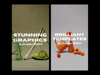 Creative Market - social ads for graphics and templates ad layouts animated ads campaign creative creative market digital ads display ads ecommerce fall colors instagram ads instagram stories marketing social ads templates type in motion video ads video background