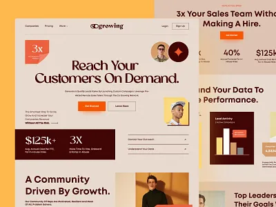 Co-Growing Website. colourful creative design graphic design hiring home page landing page marketing minimal network orix ractro recruitment sajon typography ui web web design webdesign website
