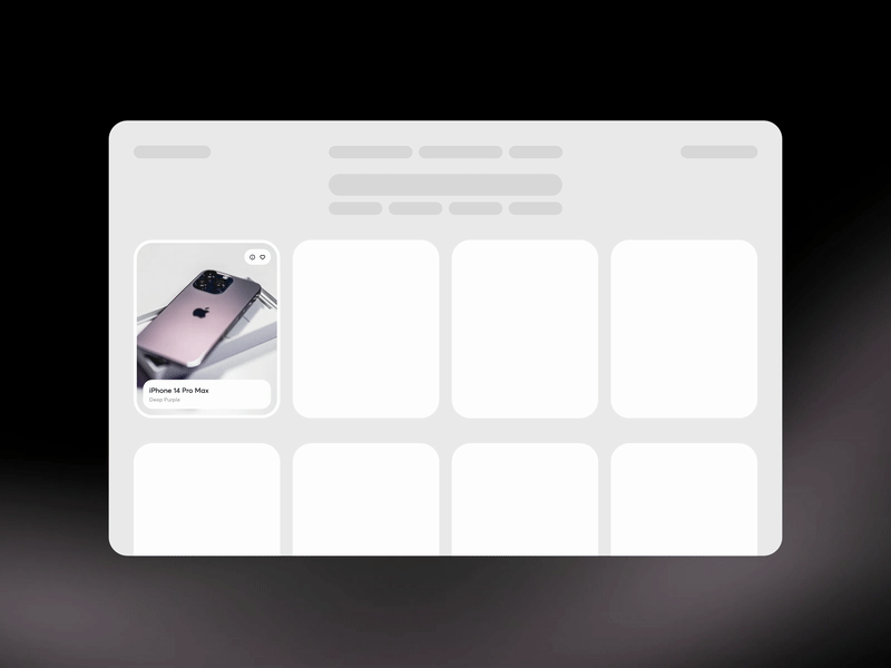 Product Card Hover Interaction Exploration animation design ui web