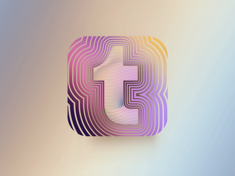 tumblr - app icon refresh 1st 3d animation artwork branding challenge colofull dribbbleweeklywarmup geometric graphic design icon illustration lineart logo motion graphics prize tumblr