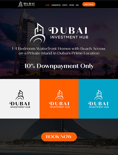 Dubai Real estate Company Logo Design with Building Icon building logo color logo creative logo digital logo logo design modern logo real estate real estate agency logo real estate logo realestateloho