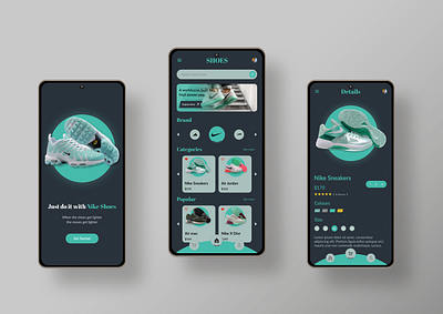 Shoes Online Shops - Mobile Apps 👟 adidas animation app design brand concept design footwear jordan market nike air online shopping profile shoe shoes store ui ux